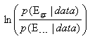 log probability equation